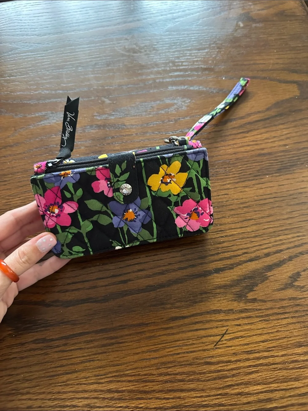 Vera Bradley Quilted Floral Wristlet Wallet